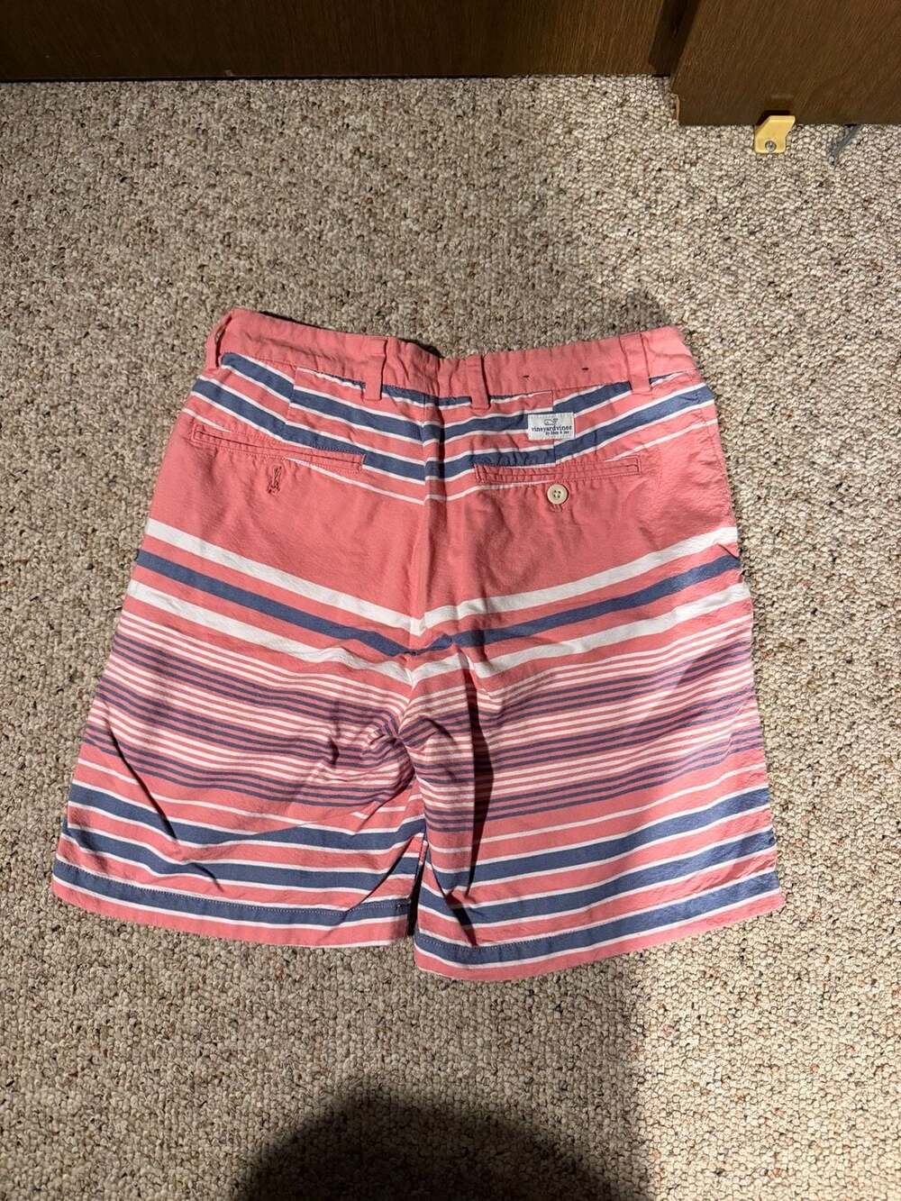 Vineyard Vines Seaward Stripe Cotton Oxford Breaker Shorts 9" inseam Mens sz 33 - Picture 6 of 6